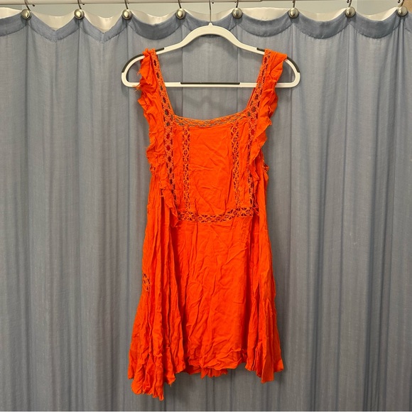 Orange flowy dress - Picture 2 of 3